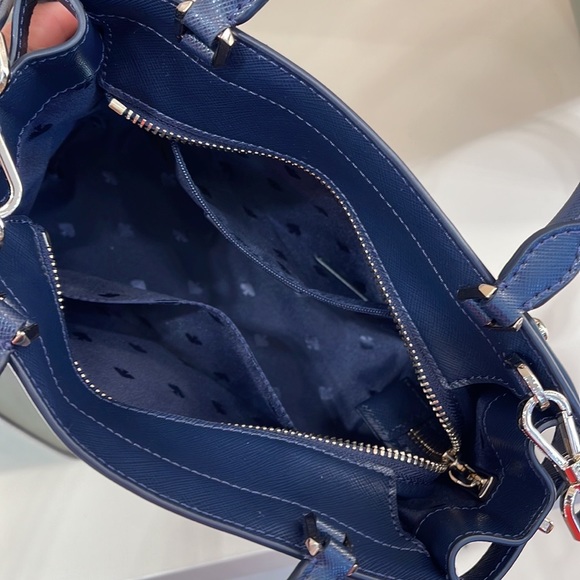 Kate Spade Staci Sm Satchel Orchard Toss Pr & Staci Lg White Apple Bifold Wallet - Picture 9 of 16